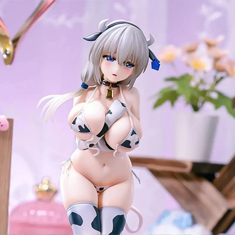 22cm Tsuki Uzaki Cow Pattern Bikini Sexy Anime Girl Figure DreamTech Uzaki-chan Wa Asobitai! Action Figure Anime Adult Model Toy