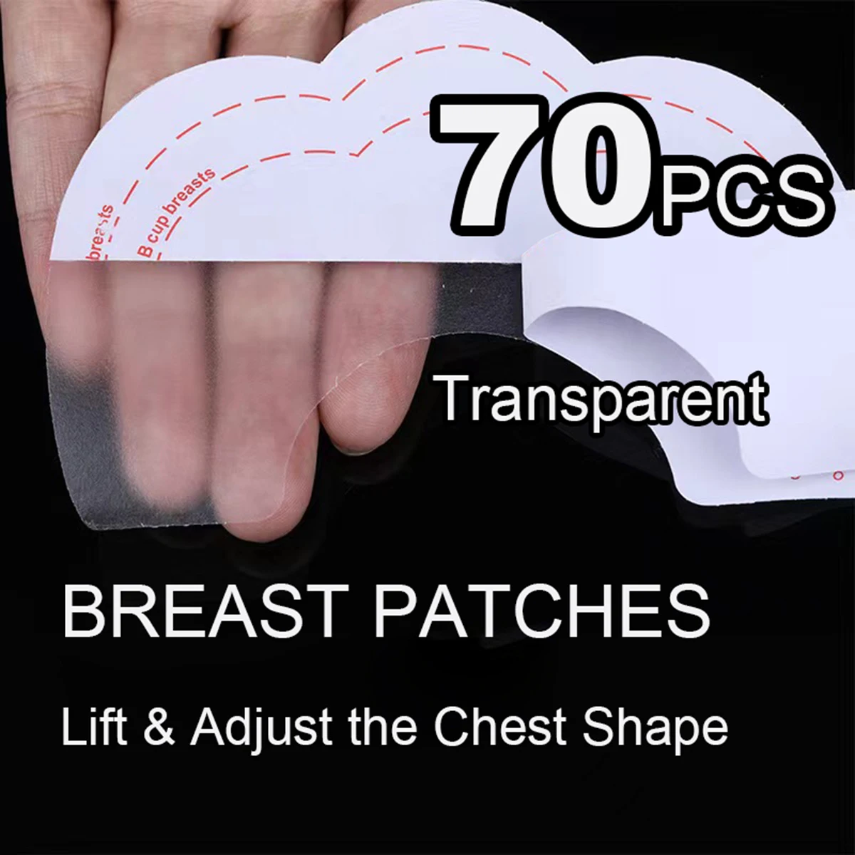 

70 шт./лот, ультратонкие подъемные пирожки, прозрачные накладки на грудь, предотвращающие провисание, невидимая регулировка формы, эластичные наклейки