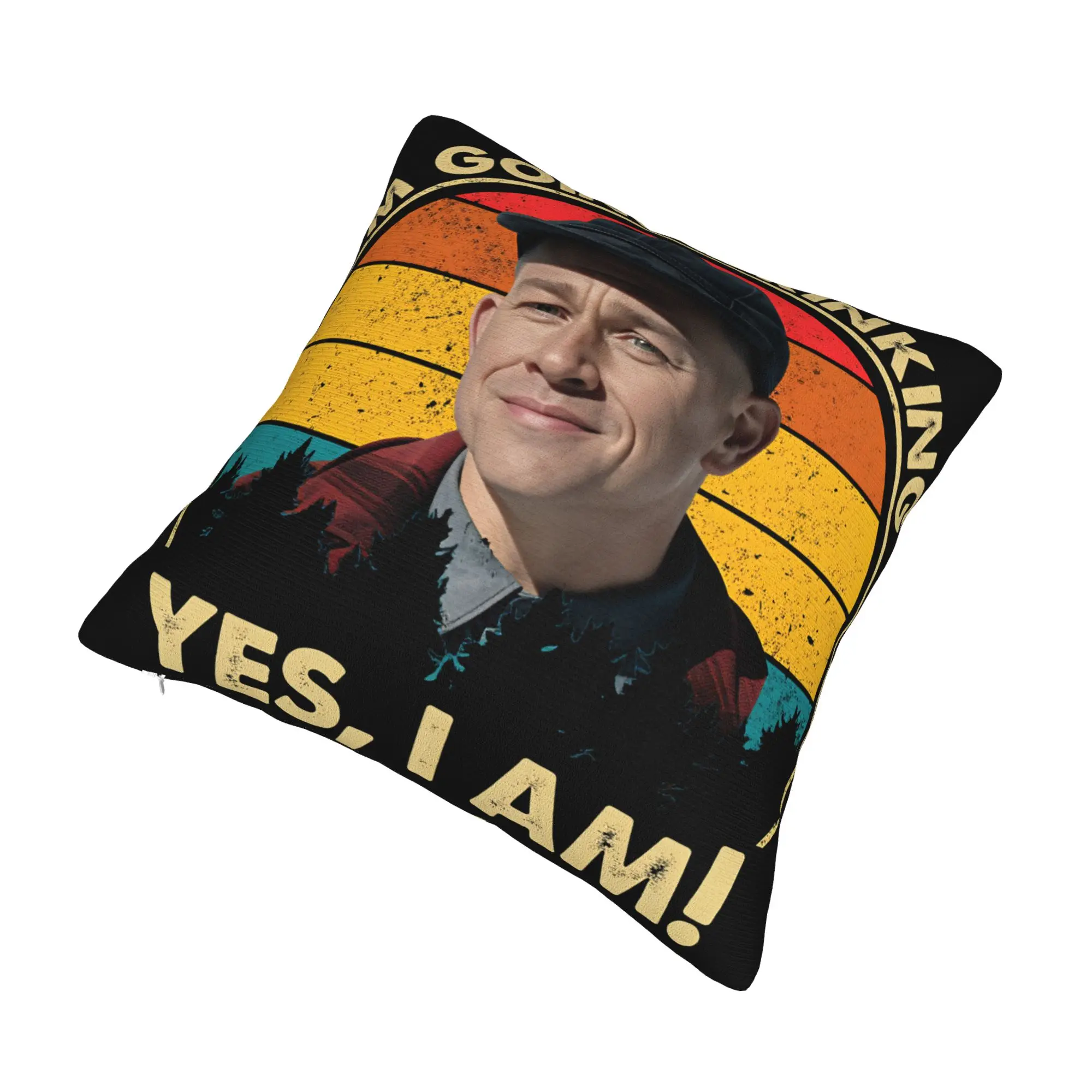 تشارلي هونام إد جين سأذهب للشرب نعم أنا عيد الميلاد وسادة غطاء المنتج رمي كيس وسادة غطاء كرسي متعدد الحجم #2