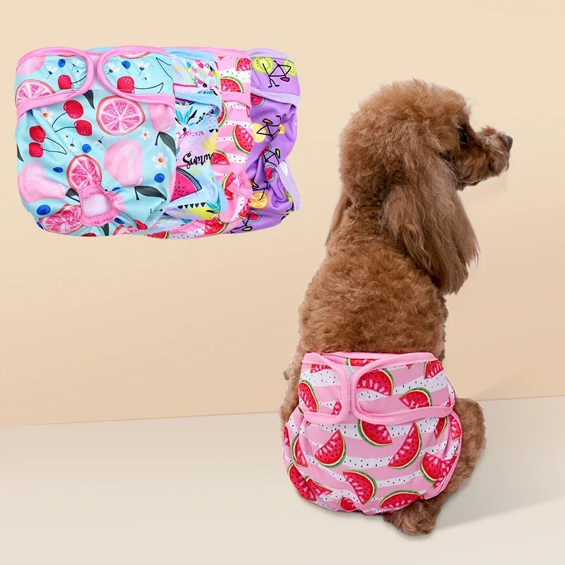 Waterproof Pets Diaper Female Dog Diapers Underwear Diaper Sanitary Panties Physiological Shorts Pants for Small Medium Dogs