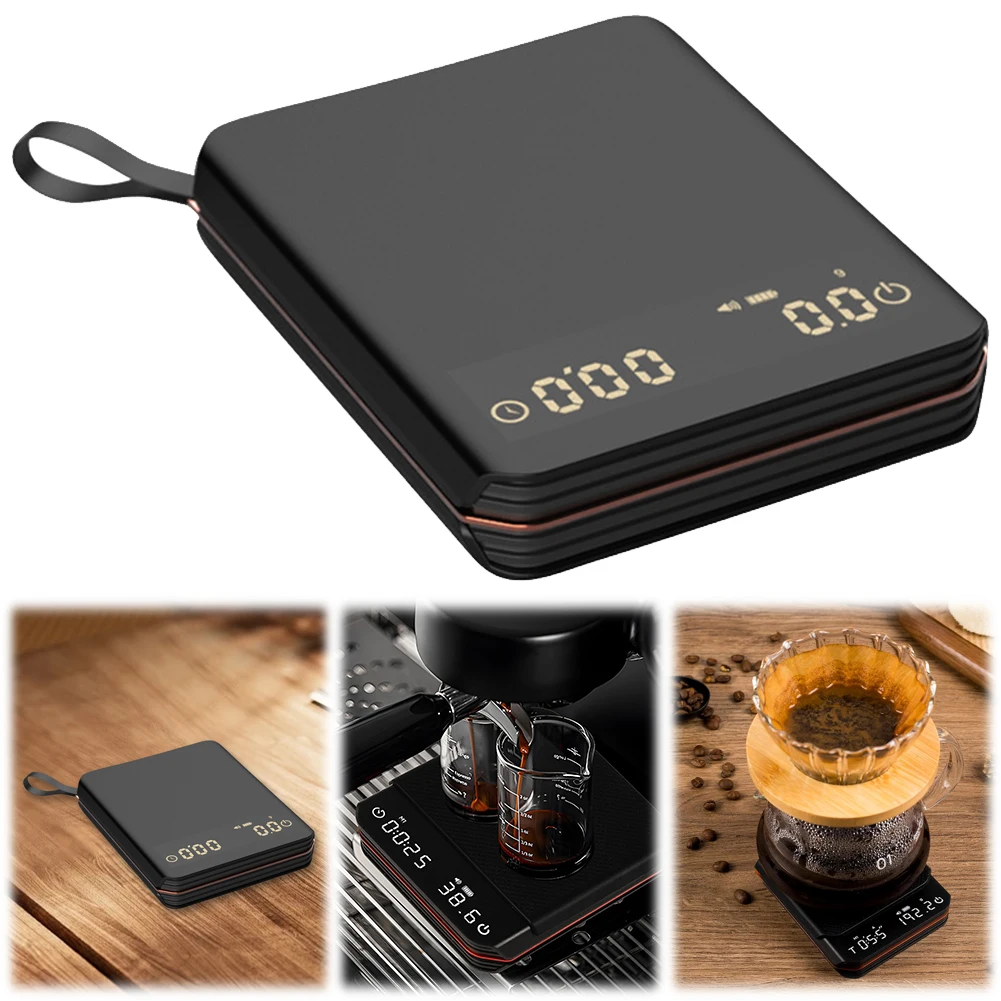 

Portable Digital Kitchen Scale 0.1g High Precision Electronic Coffee Scale with Timer LED Display Kitchen Scale Home Accessories