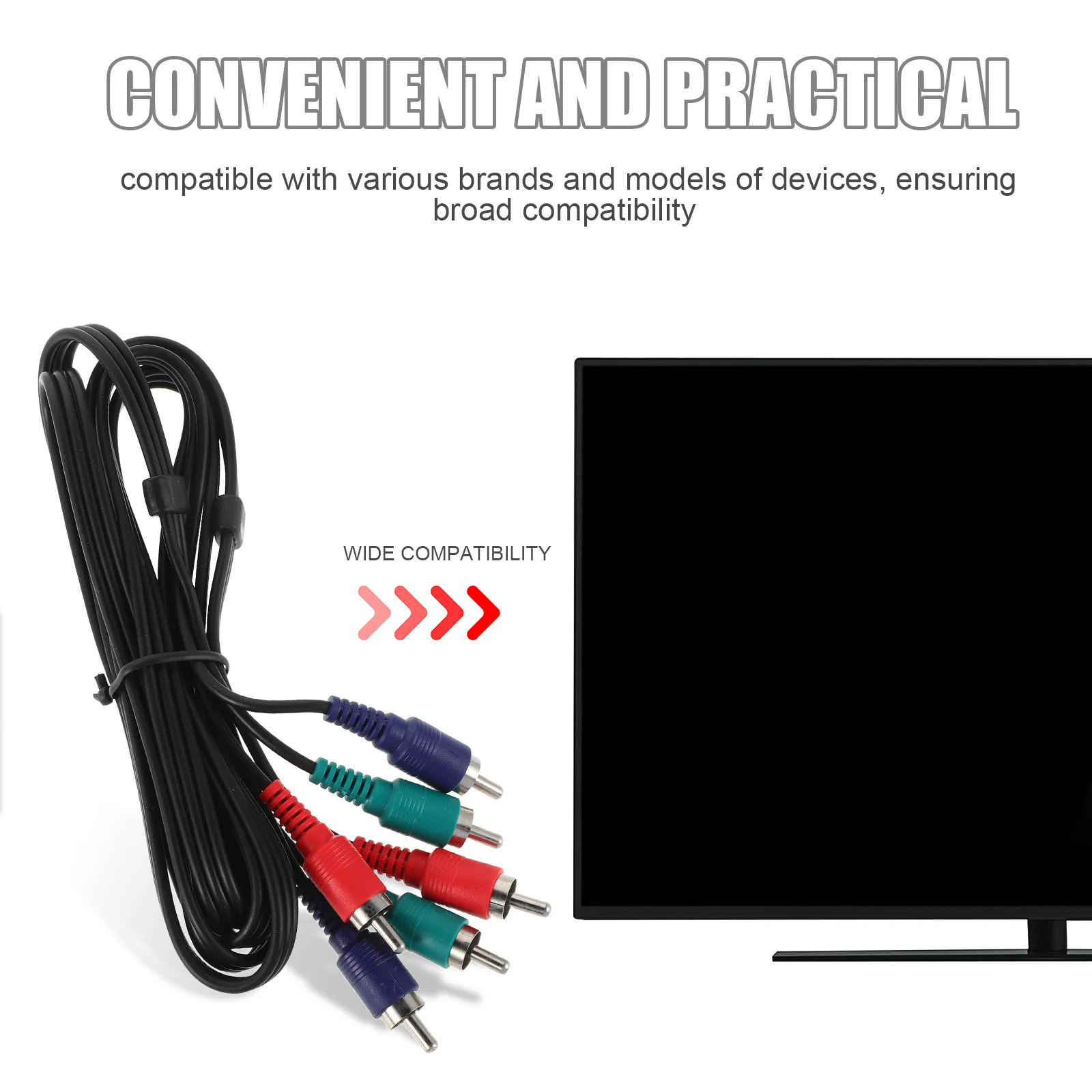 Videokabel Hochgeschwindigkeits-Koaxial-Digital-AV-Verlängerung für DVD-VCR-Komponentenkabel Bulk Composite Audio Signal Patchkabel