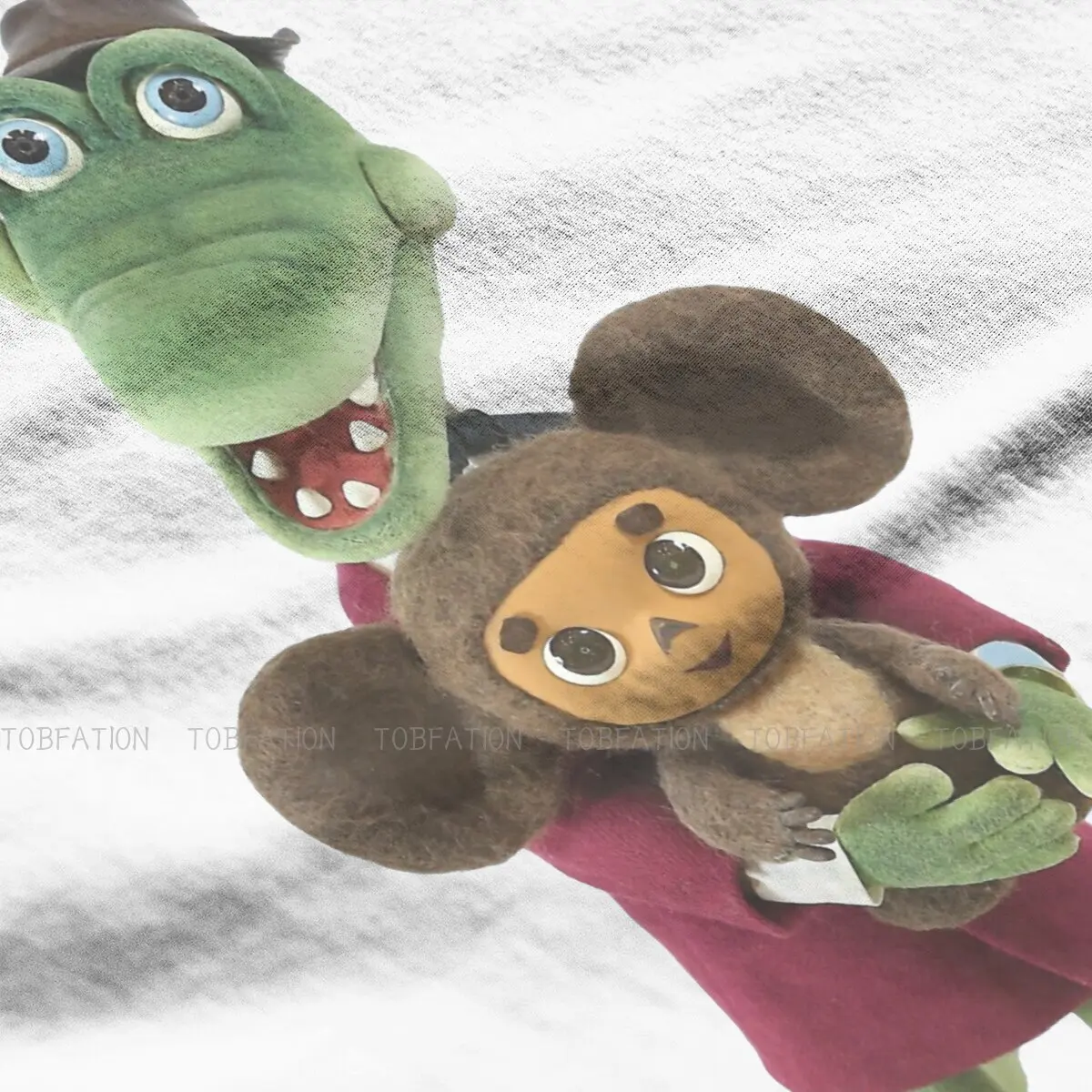 Cheburashka Soviet Russian Cartoon Gena Cheburashka Tshirt Top Graphic Men Fashion Summer Men\'s Clothing Cotton Harajuku T Shirt