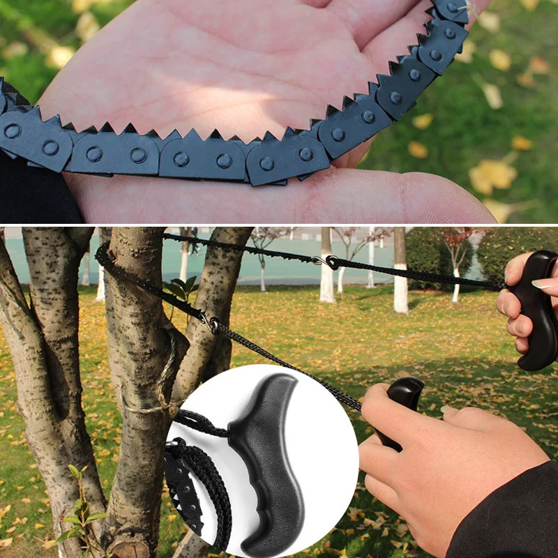 Outdoor Hand Zip Saw, Garden Logging Wire Saw, Camping, EDC Survival Chain Saw, Hiking, Hunting, Emergency Survival Tool