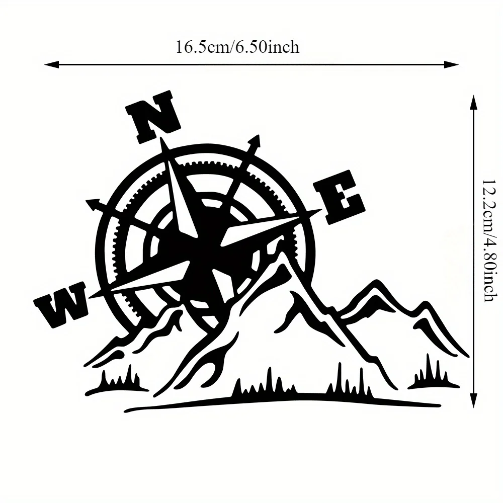 Geschikt voor auto's, vrachtwagens, motorfietsen, reflecterende motorstickers, jungleverkenningskompassen, motorhelmen, sticker