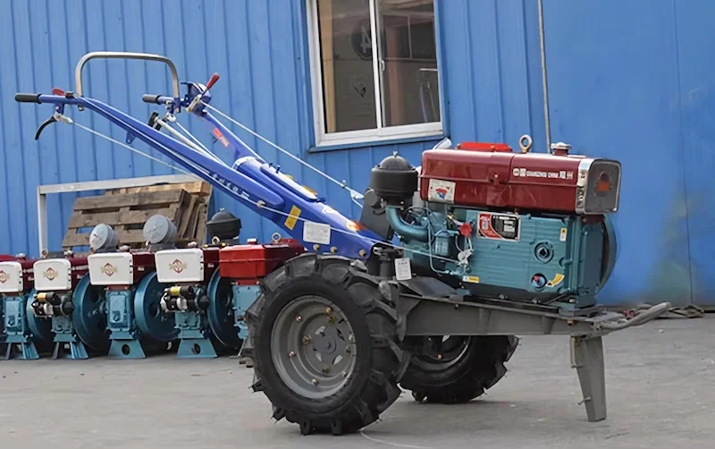 15hp Diesel Engine Power rotary Tiller Hand Walking Tractor