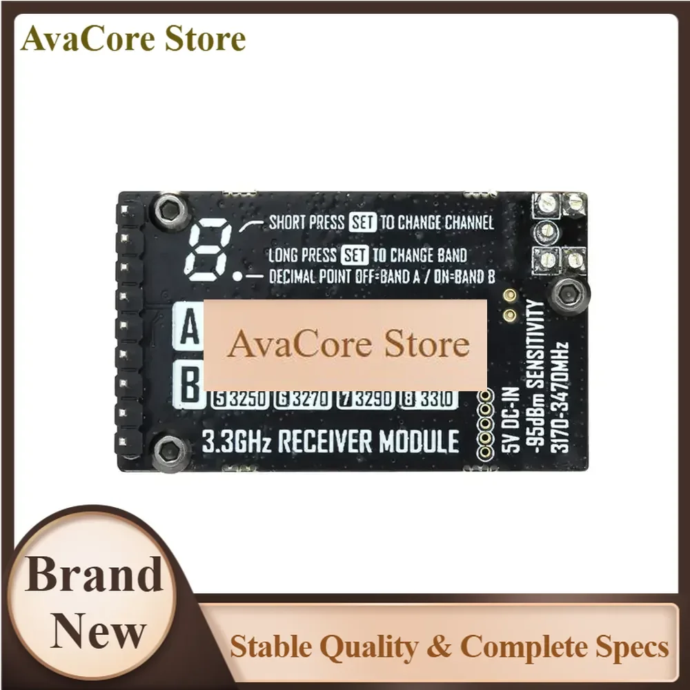 AvaCoreRUSHFPV 3.3G 4W VTX Supports IRC Tramp Protocol 7-30V Video Transmitter & 3.3GHz Glasses VRX Module For RC FPV Long Range
