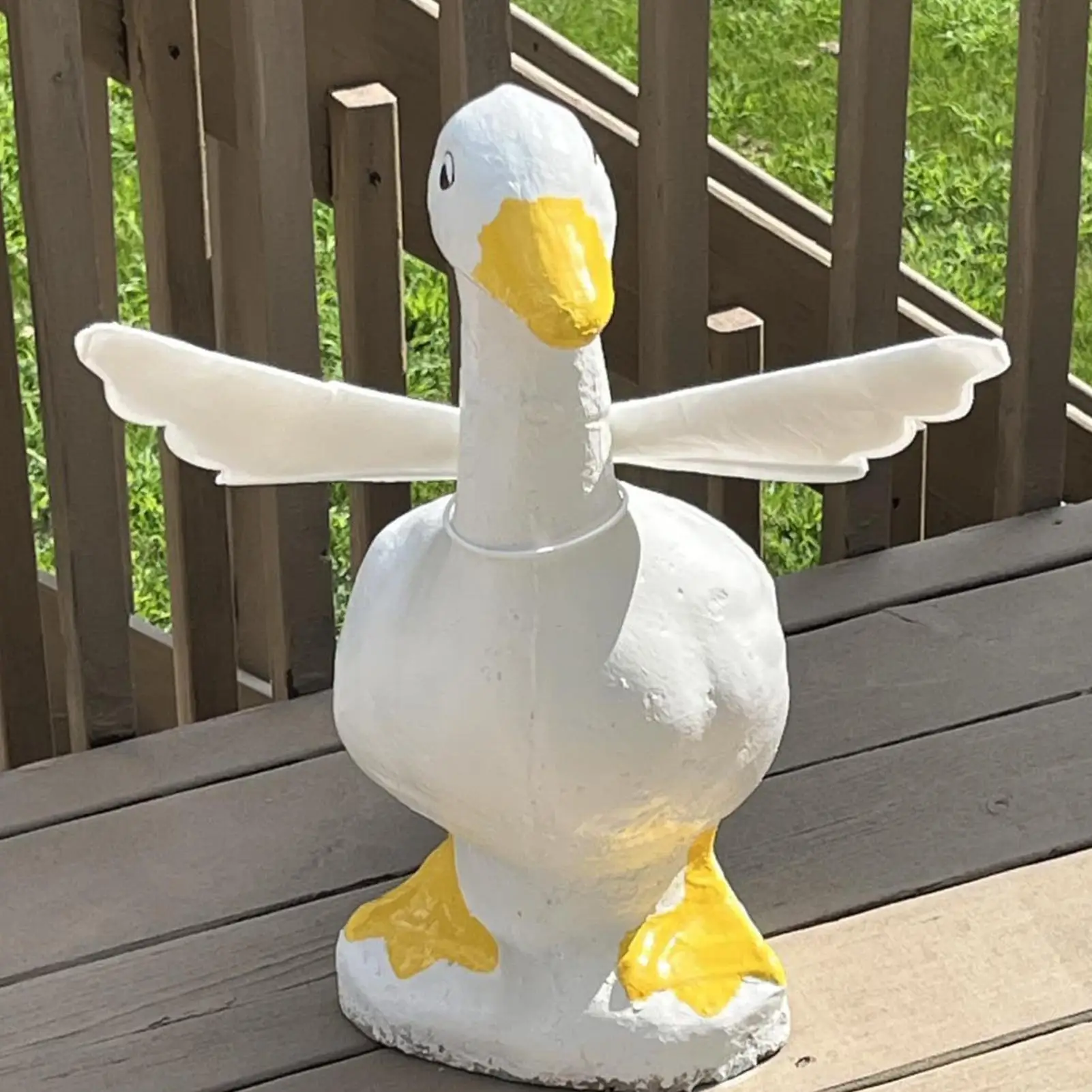 

Одежда для крыльца, позы, белые крылья, двор, наряды для гусей, декоративная фигурка, сезонное украшение для вечеринки, двора