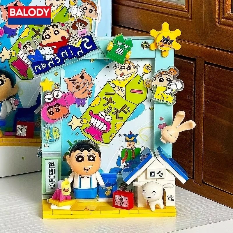 

BALODY карандаш Шин-тян строительные блоки аниме фоторамка сборка мелкие частицы модель украшения коллекция игрушек подарок