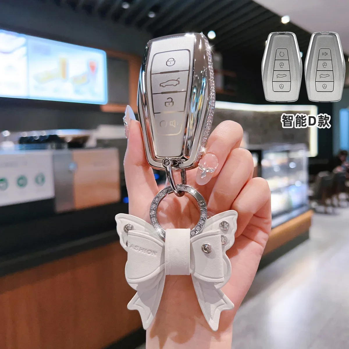 Diamant-Autoschlüsselhülle Schutzhülle für Geely Emgrand X7 EX7 Coolray 2019 Atlas Boyue NL3 GT GC9 Borui X50 X70 – Detail 5
