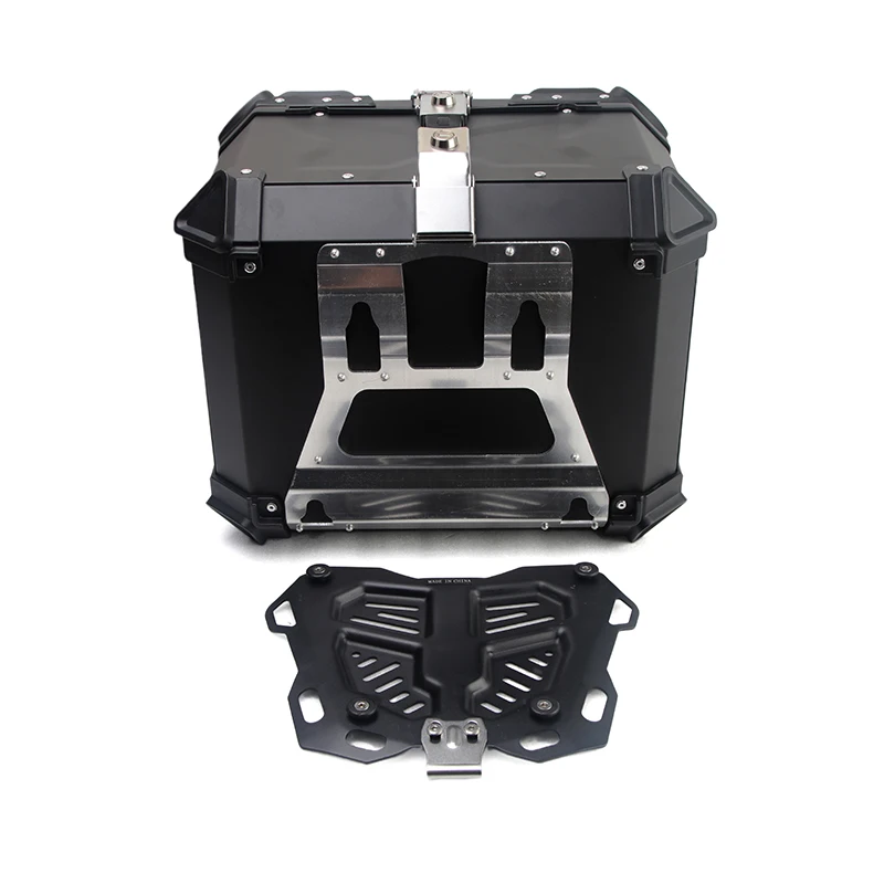 STLF HKSa 45L الناقل الأمتعة الرف الخلفي دراجة نارية صناديق قوس الأمتعة السلة سبيكة علوية دراجة نارية الذيل جذع لصندوق #3