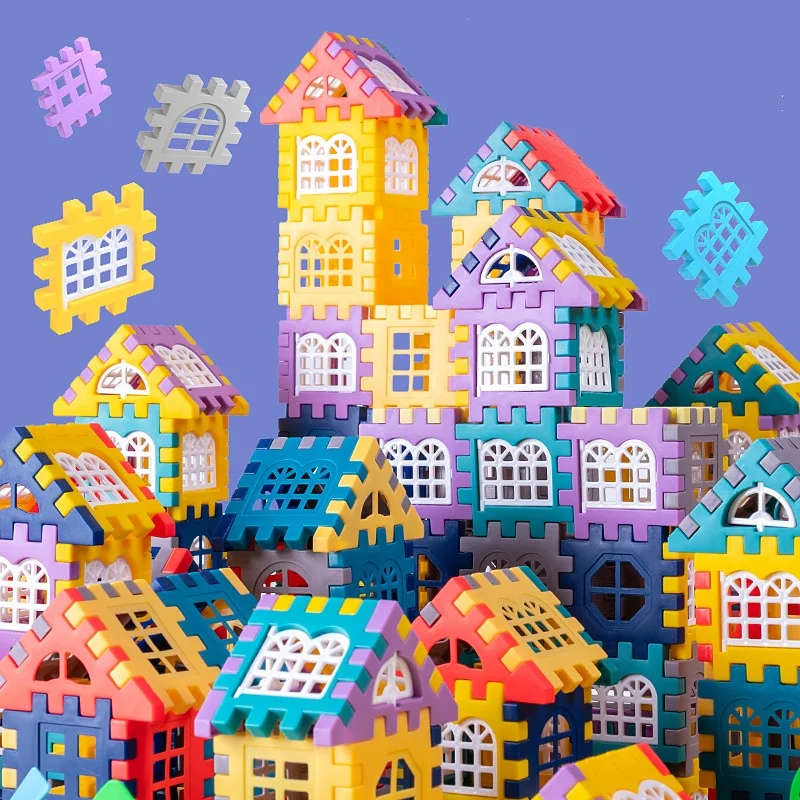 84-344pcs Children 3D Puzzle Game Cube Block Toys Design Build Own Building Blocks Children's Educational Toys
