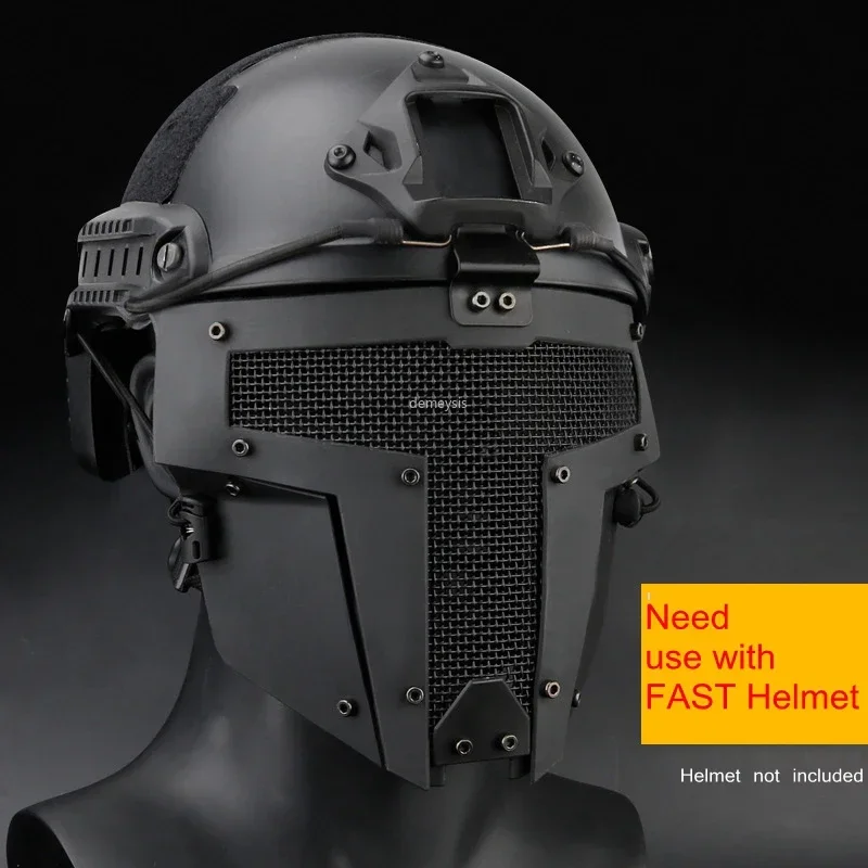 Tactical Paintball Airsoft Half Face Mask Use with Fast Helmet Mask