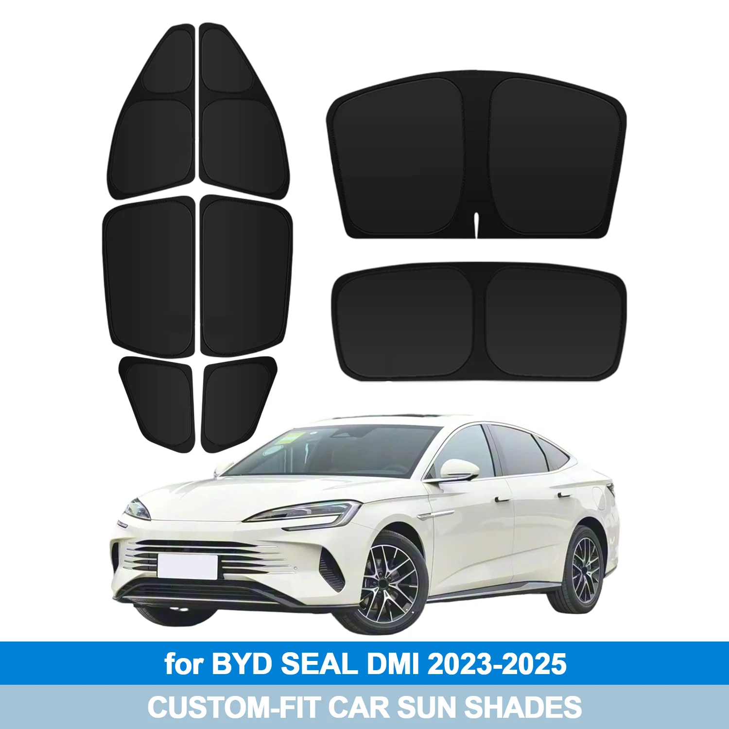 

For BYD SEAL DMI 2023-2025 Windshield Sun Shade Side Window Shades Cover Sun Visor Shield Privacy Protection