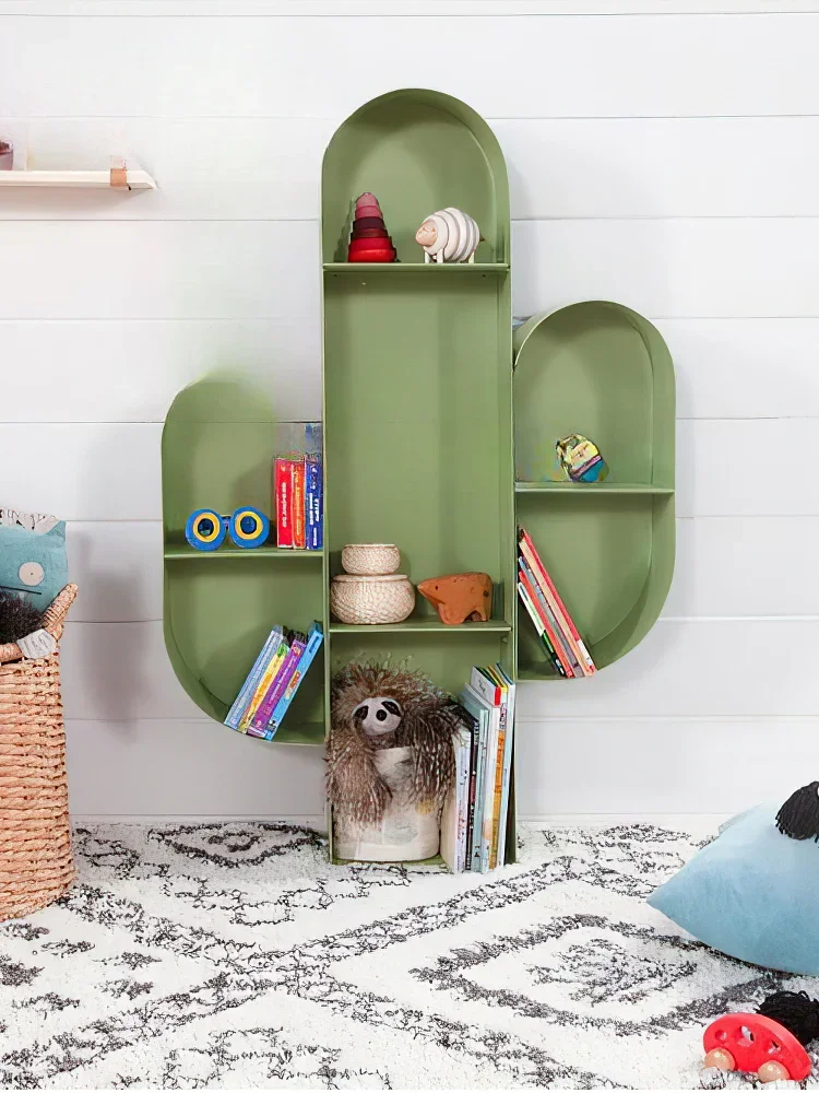 Children's storage theme hotel bookshelf simple semi-round storage multi-functional shelf