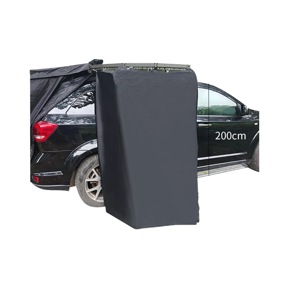 Portable Outdoor Foldable Shower Tent with LED Strip Light and Waterproof Fabric view 2