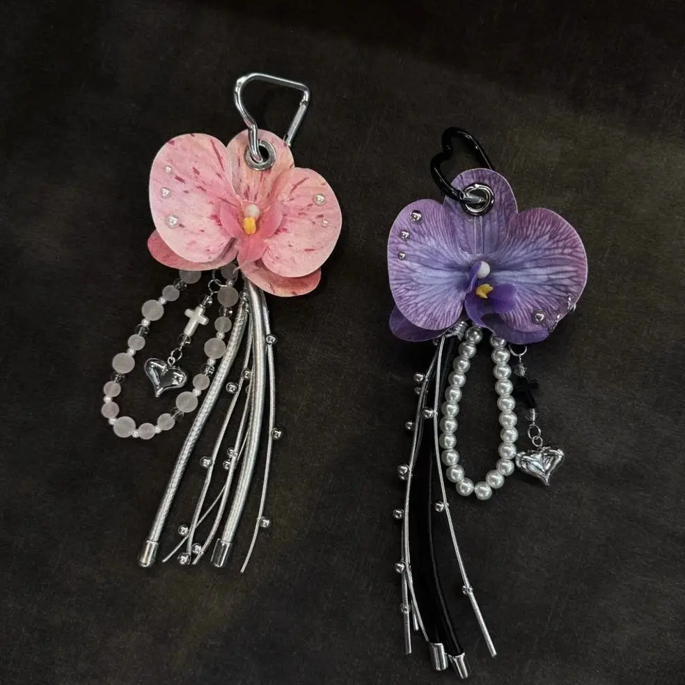 

Подвеска с лилией, подвеска в виде орхидеи-бабочки, кисточка, ниша, стиль без столкновений, подвеска-сумка, искусственный цветок