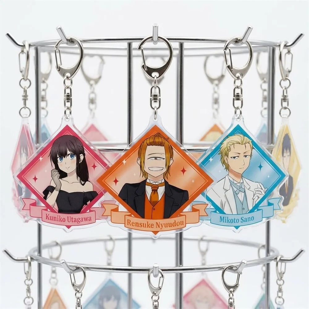 6CM Anime A Terrified Teacher at Ghoul School Acrylic Keychain Stand Model Ornament Accessories Goods Christmas Gifts