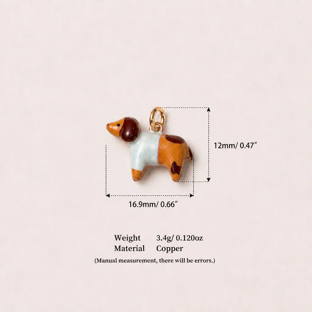 Ins Bestseller Niedliche Neue Tier-Serie Kleine Blumen-Liebes-Gitter-Bären DIY-Anhänger Charms für Schmuck – Detail 6