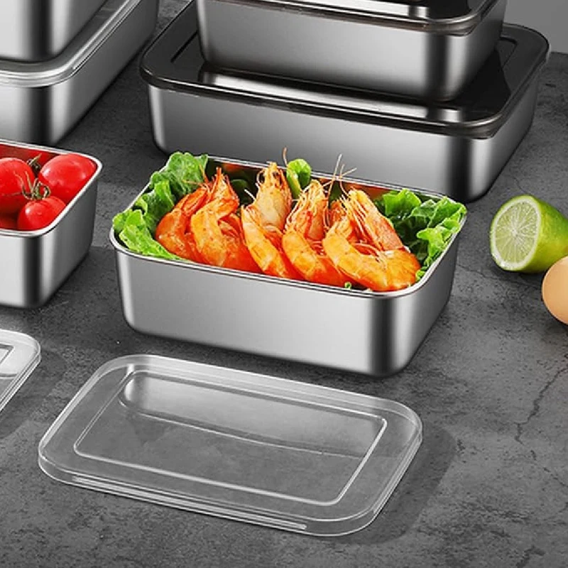 

BMBY-Square Disk With Cover Bake Tray Cake Tray Food Grade Rectangular Food Storage Box Container