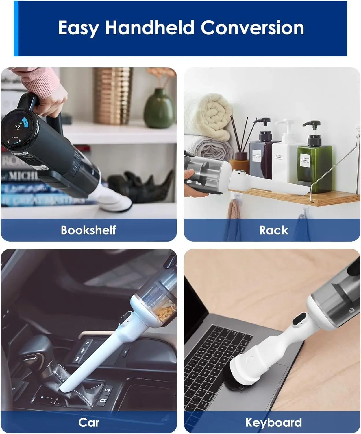 Wet Dry Vacuum Cleaners, Floor Cleaner Mop 2-in-1 Cordless Vacuum for Multi-Surface, Lightweight and Handheld, Floor ONE S5 Comb