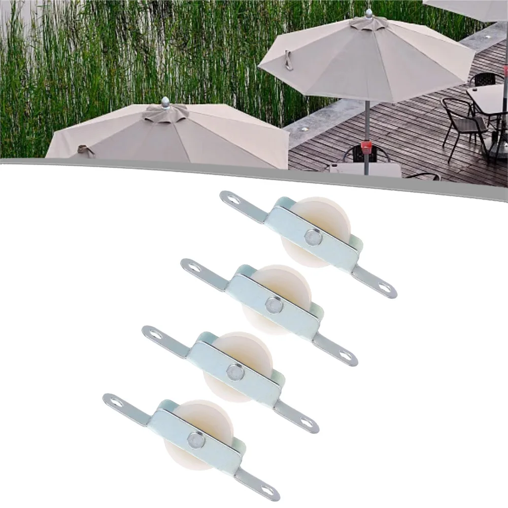 Replacement Set of 4 Rope Pulley Brackets for Patio Umbrellas Designed for Extended Durability and Smooth Movement