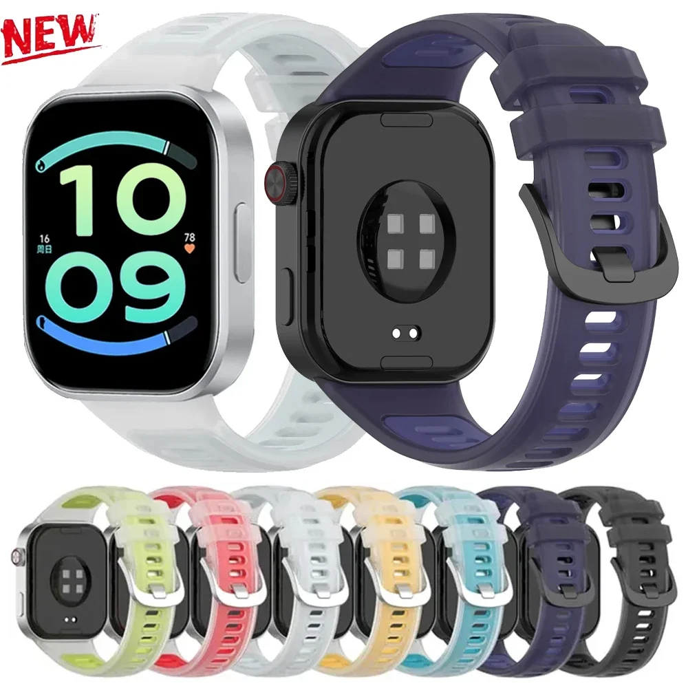 Jelly Translucence Silicone Band For Mi Band 10-9-8 Pro/Redmi Watch 6-5-4/6 Active-Lite Comfortable Adjustable Replacement Strap