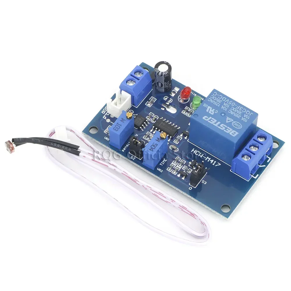 5V 12V 24V Photoresistor Relay Module Light Brightness Sensor Timer Detection Controller Switch On/Off With Wires for Car Board