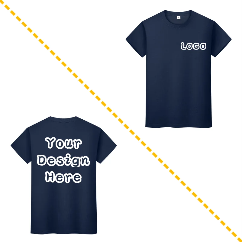 Cotton T Shirt Men Customized Text Diy Logo Your Own Design Photo Print Apparel Advertising T-shirt COCT 2026
