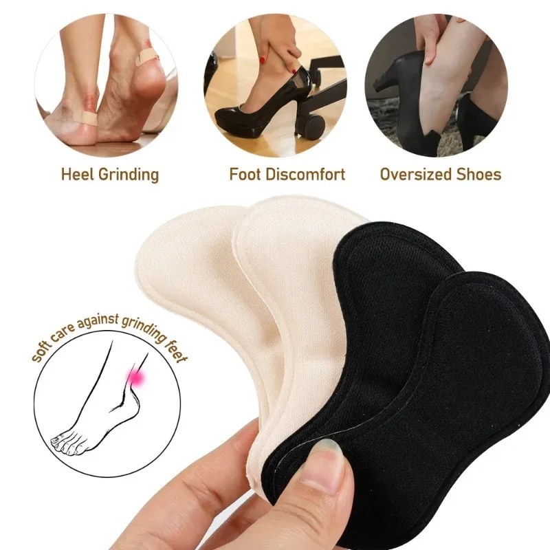 Shoes Heel Insoles Patch Women Men Anti-wear Cushion Pads for Shoes High Heel Pads Feet Care Adjust Size Adhesive Sponge Insoles