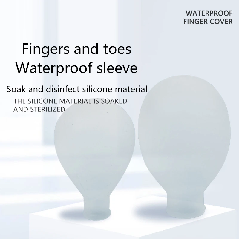 2개입 손가락 얼음 압박 랩 감염 방지 부드러운 손발 관리 도구 실리콘 방수 손가락 발가락 커버