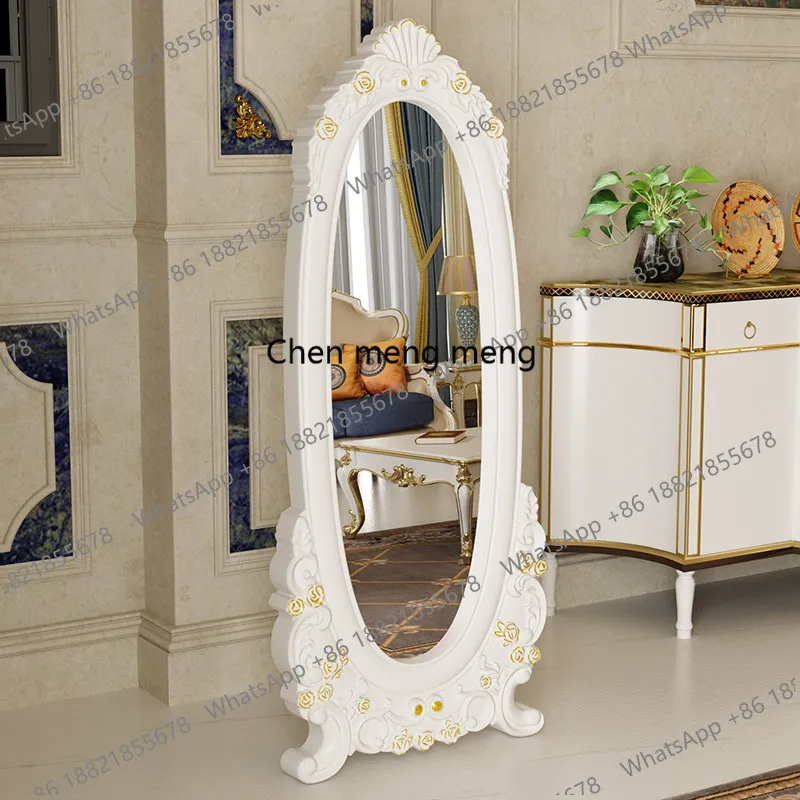 

Американское зеркало в полный рост из массива дерева, европейское напольное зеркало для дома, роскошное зеркало для гардеробной в полный рост.