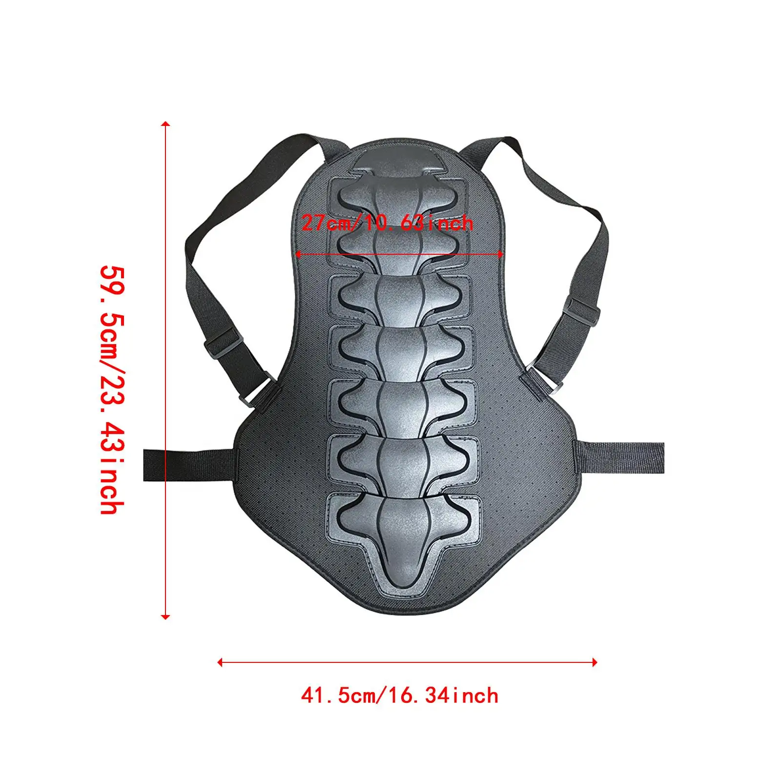 Universal PE EVA Motorcycle Back Protector Adjustable Protective Gear Breathable Pad for Riding Mountain Bike Ski