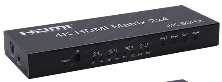 

HDMI Matrix 2X4HDMI2 in 4 Audio Output Switcher Splitter 2X4 Matrix 2.0