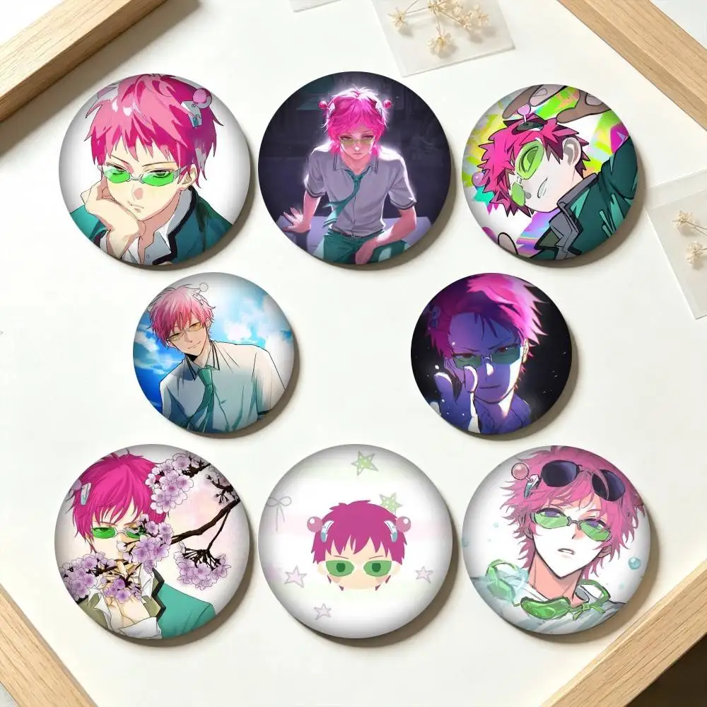 S-Saiki Kusuo Anime  25mm 32mm 44mm 58mm 75mm Brooches Badges Pins for Accessories Gift
