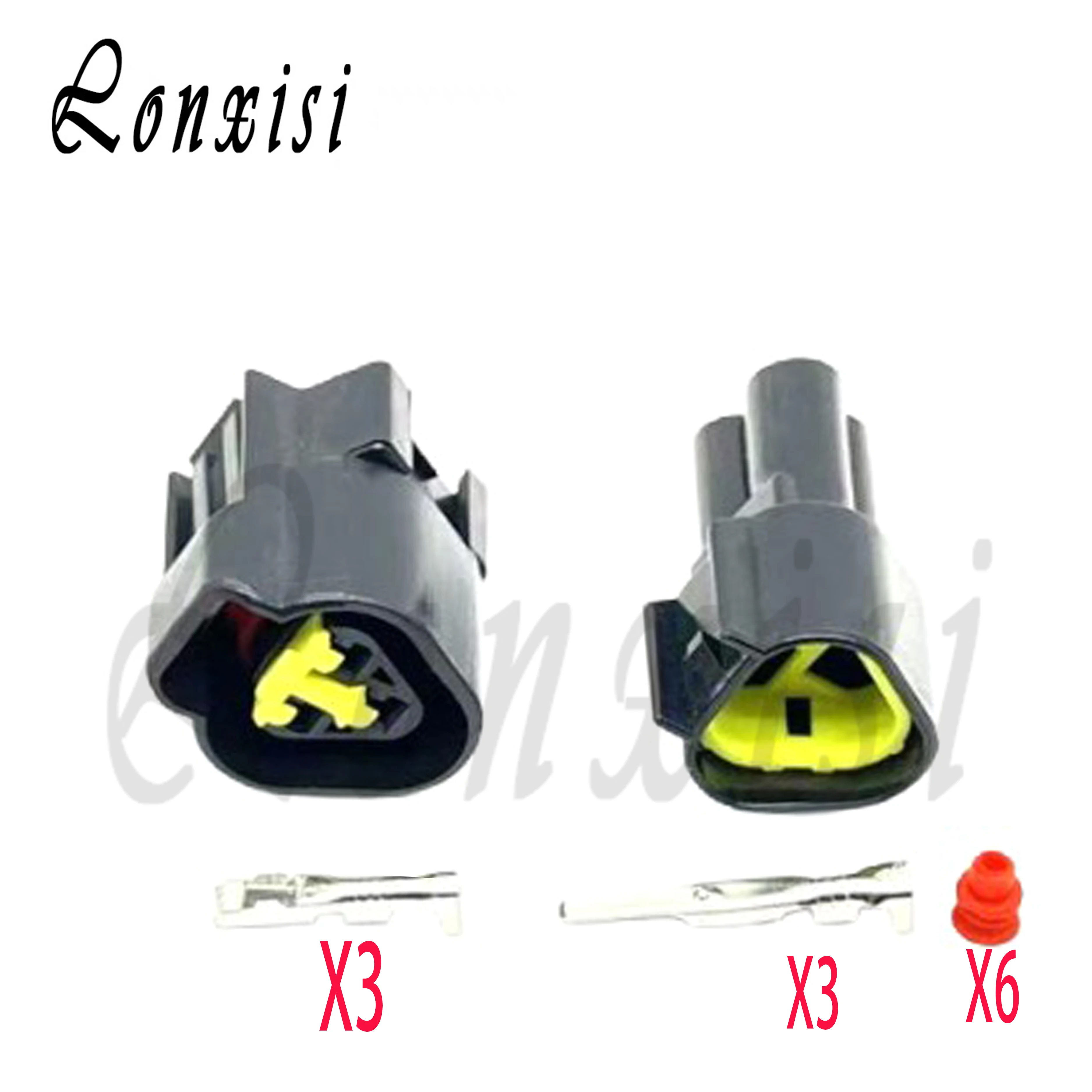 

1 Set FW-C-3M-B FW-C-3F-B Furukawa 3 Pin Way Male Female Waterproof Plug Auto Electrical Wire Connector