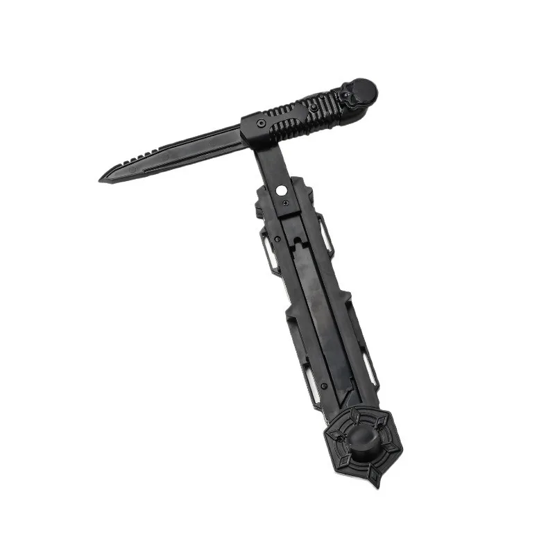 2 in 1 Retractable Sleeve Sword Toy with Rotating Hidden Blade Wrist Mounted Cosplay Prop Adjustable Strap Fidget Toy Safe Toy