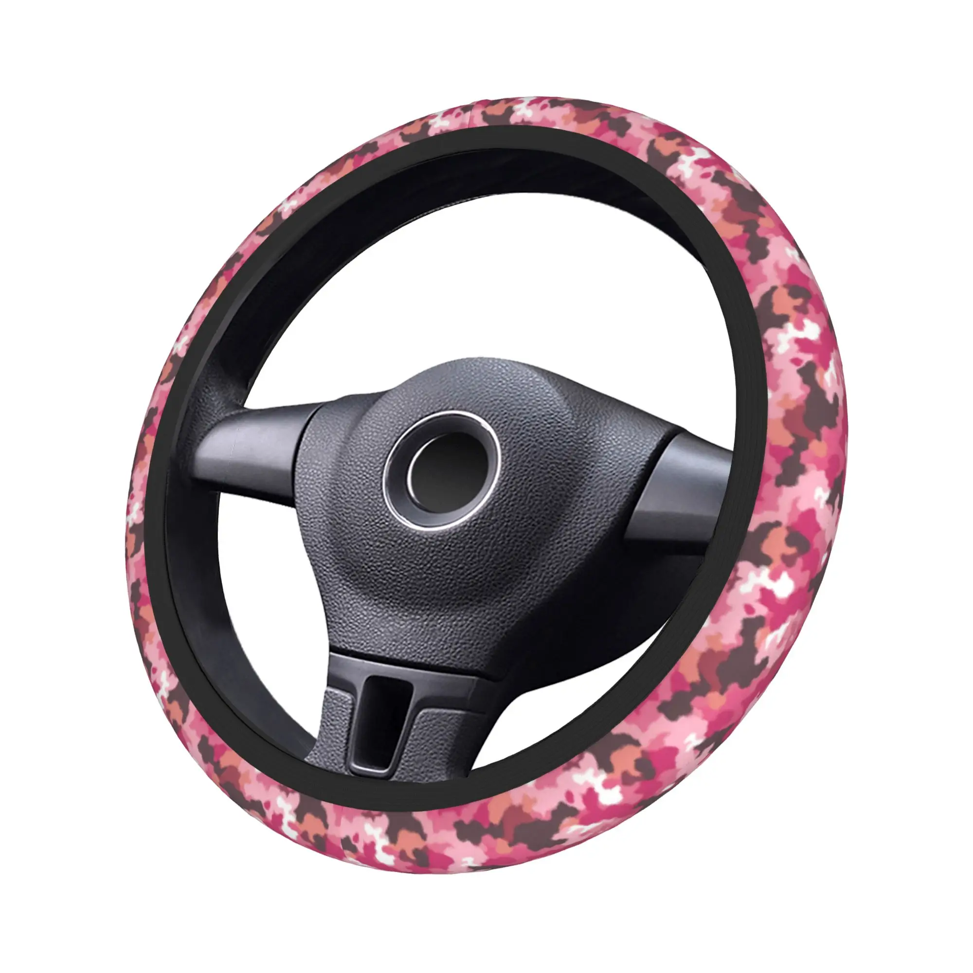 Camo Camouflage Car Steering Wheel Cover 38cm Anti-slip  Steering Wheel Protective Cover Colorful Car Accessories