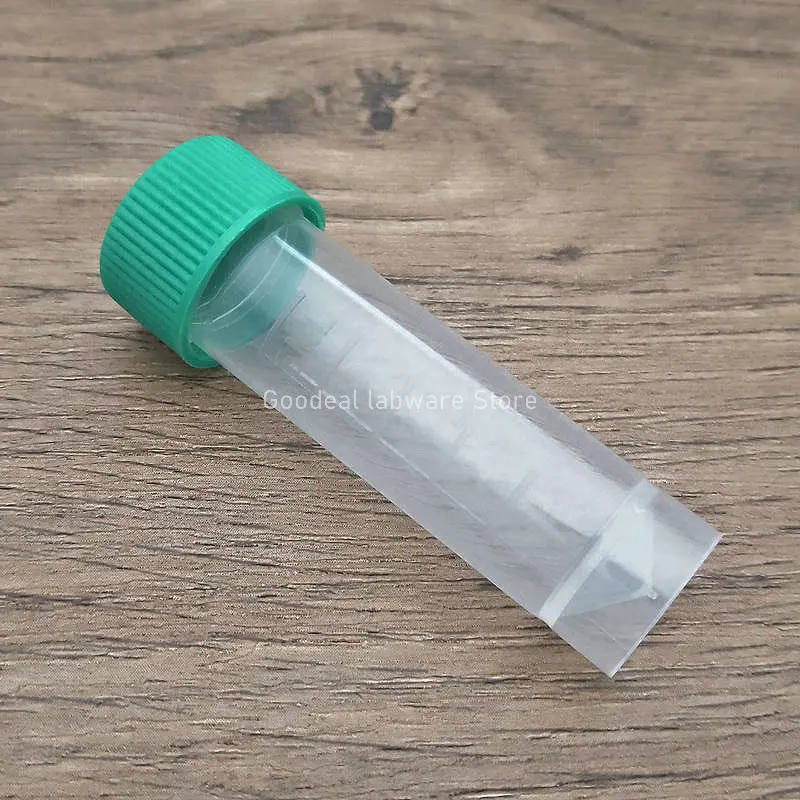 Lab 5ml Plastic Screw Mouth Freeze Tube with Leakproof Washer,Transparent Cryovial with Scale,Reagent/Ink Storage Tube