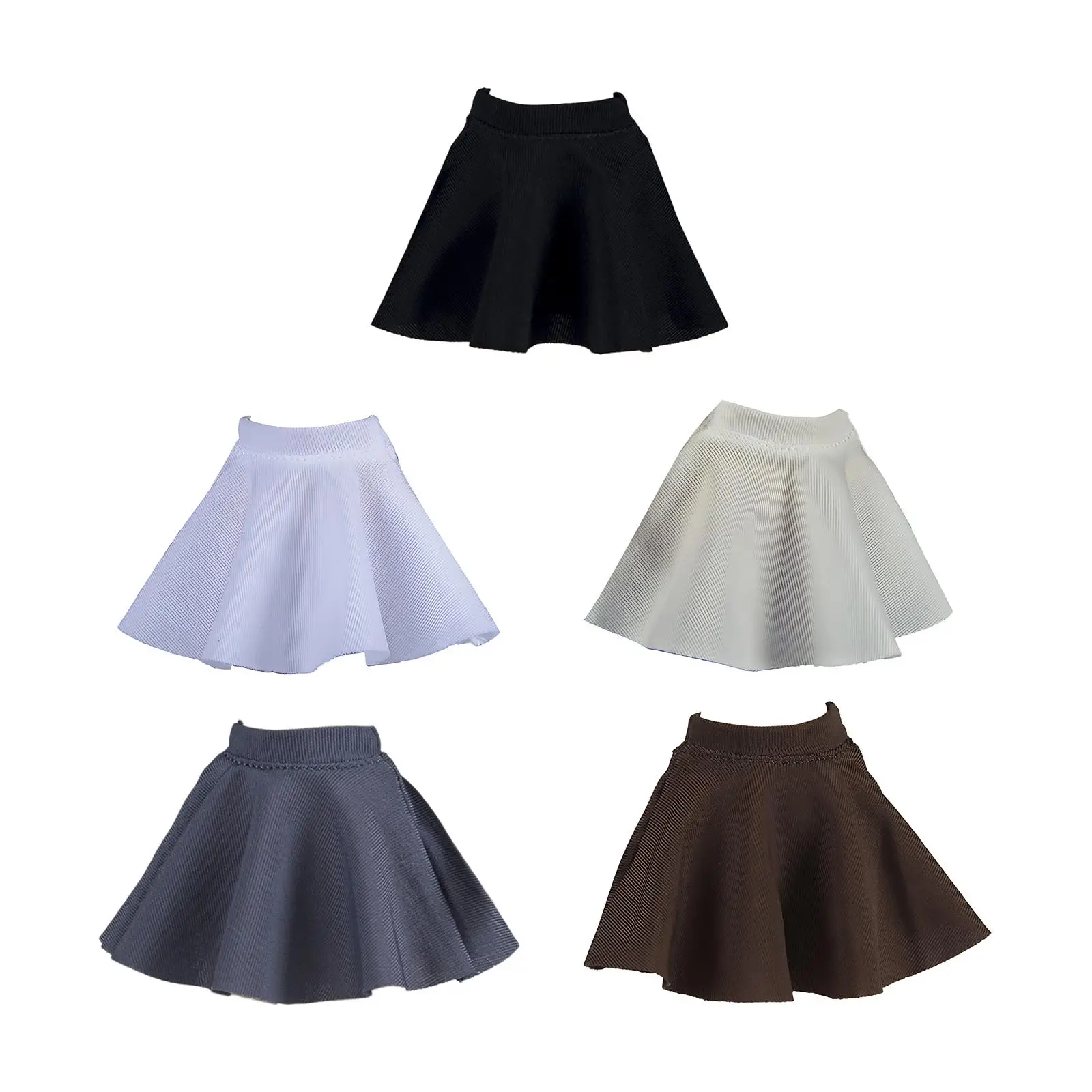 1/12 Scale Action Figure Clothes Skirt Fashion Fabric Trendy Mini Doll Costume Accessories Dress up for 6 inch Female Body Dolls