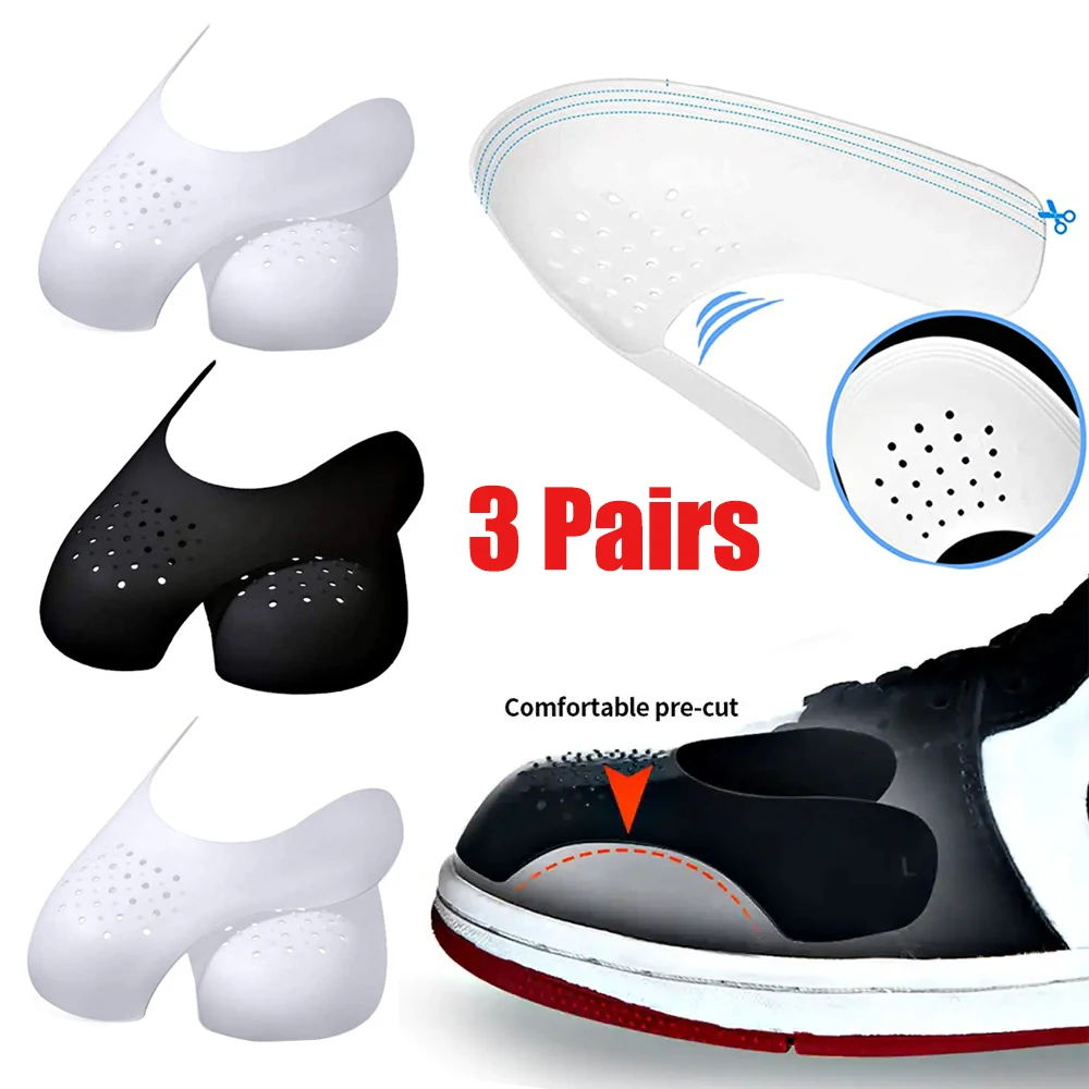 3Pairs Anti Crease Sneaker Protector Sports Shoes Head Stretcher Dropshipping Anti-wrinkle Fold Support Toe Cap Crease Protector