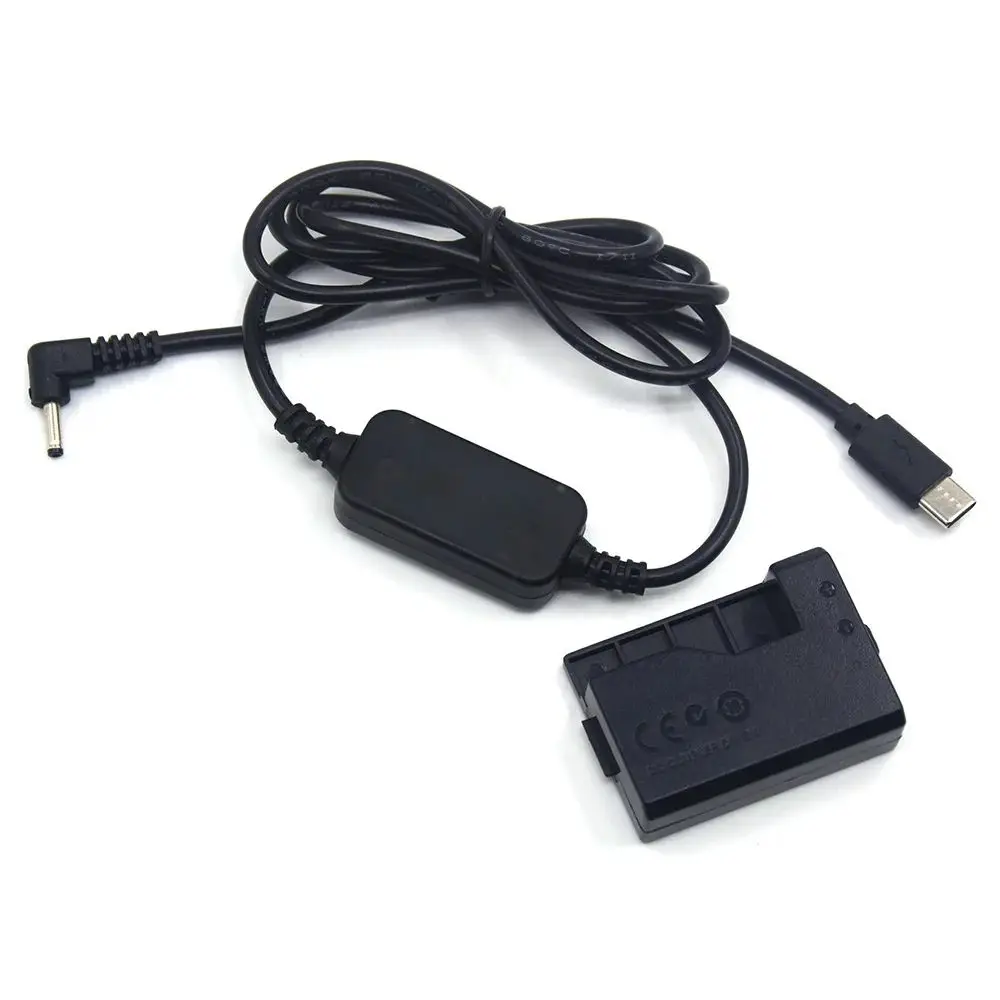 USB Type C Power DC Cable Dummy Battery DR-E10 LP-E10 for Canon Cameras 1100D 1200D 1300D 1500D 2000D 3000D T5 T6 T7 X80 X90
