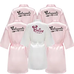 BRIDESMAID Women Wedding Satin Dressing Gown Personalized Bathobe Bridal Party Robes Bridesmaid Robes gift Team Bride