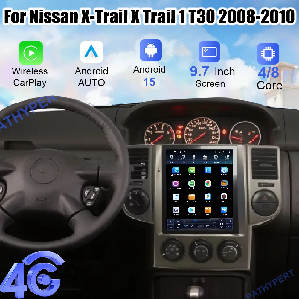 

Android 15 For Nissan X-Trail X Trail 1 T30 2008-2010 Car Multimedia Player Radio Carplay Screen GPS Navigation Head Unit DSP FM