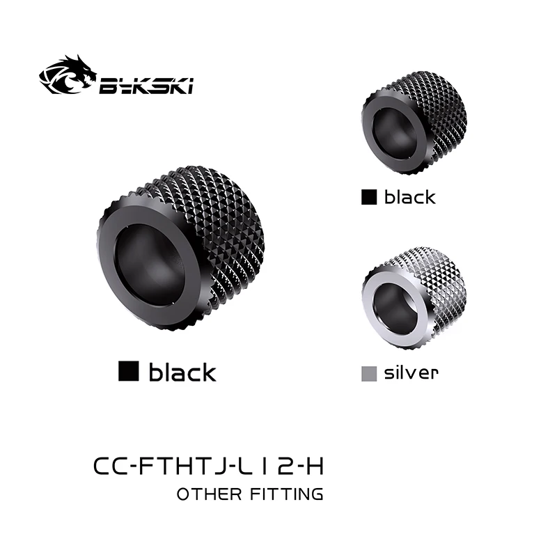 Bykski PC water cooling Hard tube fittings connector for Fitting For OD 12mm 14mm 16mm black sliver CC-FTHTJ-L12/14/16-H