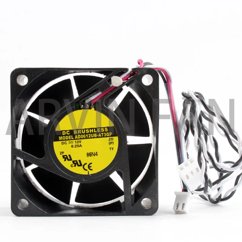 AD0612UB-A73GP 6cm 60mm Fan 60x60x25mm DC12V 0.25A Double Ball Bearing Cooling Fan For Microcomputer Chassis Power Supply