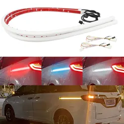 2pcs LED Streamer Track Light For Honda ODYSSEY Two-color Car Yellow Flowing Turn Signal Dynamic Side Marker Light 12V Auto Lamp
