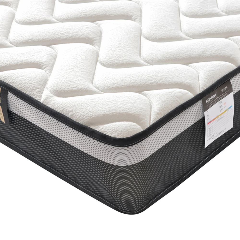 Roll-Packed Durable Hybrid Mattress King Size Compressed Box Pocket Spring Memory Foam Breathable Cooling Cotton Fabric Hospital