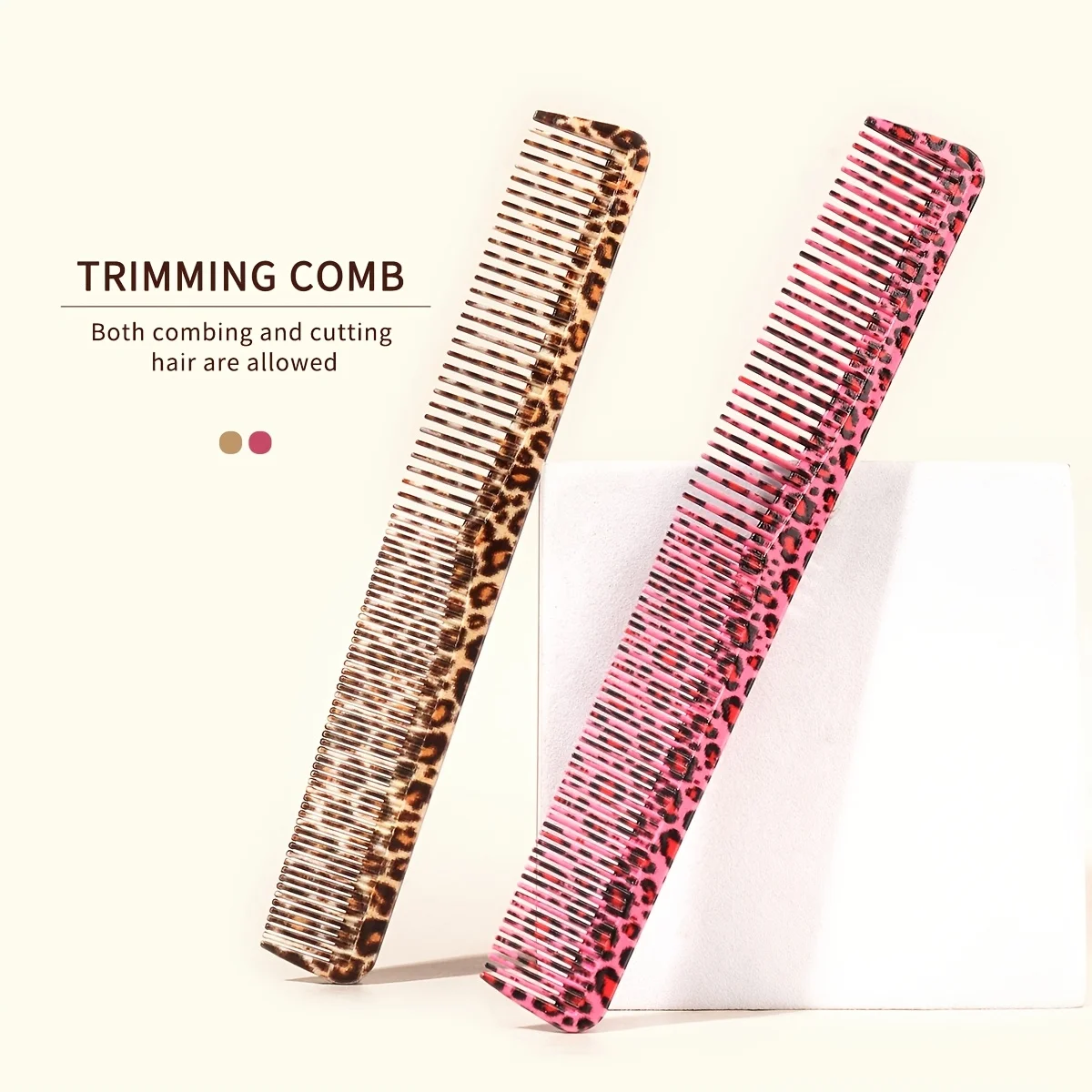1 Leopard Print Home Hair Comb with Wide and Dense Teeth. It is a Barber Salon Hair Comb, Heat Resistant, Styling Comb