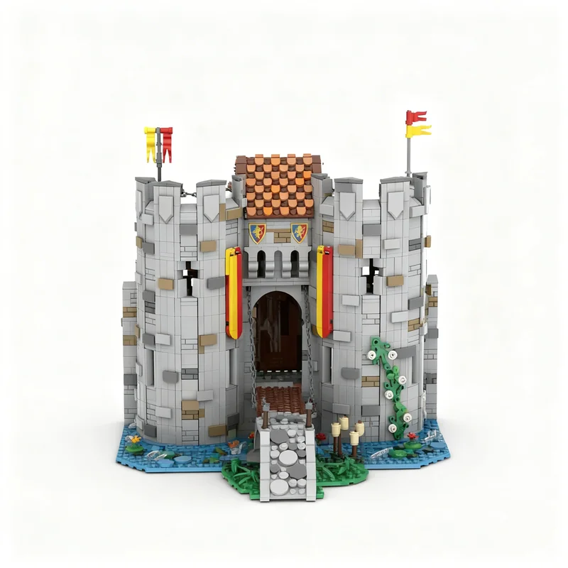 2680pcs MOC BrickLink Designer Program The Gate Bricktenstein Castle Model Building Blocks Toy Architecture Christmas Gift 3D